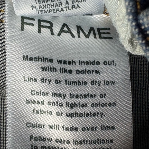 FRAME Jeans Size 25 Le Pixie Sylvie Slender Straight Denim Teigan Ave Wash - Picture 12 of 12